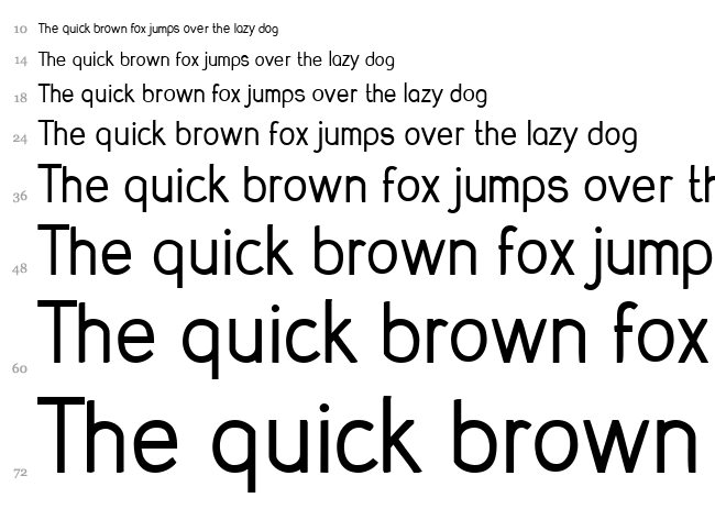 Lumnia font waterfall